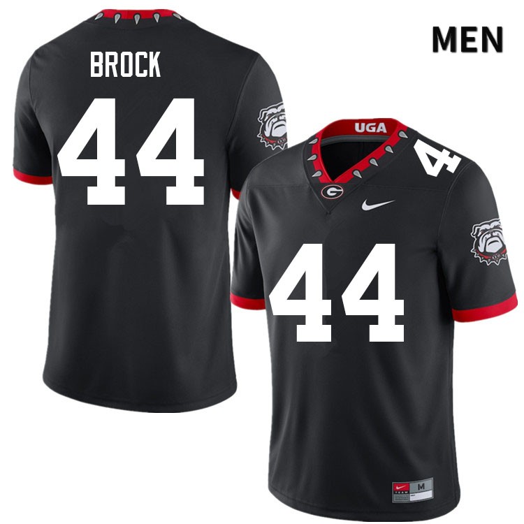 Georgia Bulldogs Men's Cade Brock #44 Black Mascot 100th Anniversary Stitched College UGA Football Jersey 23JN015OE